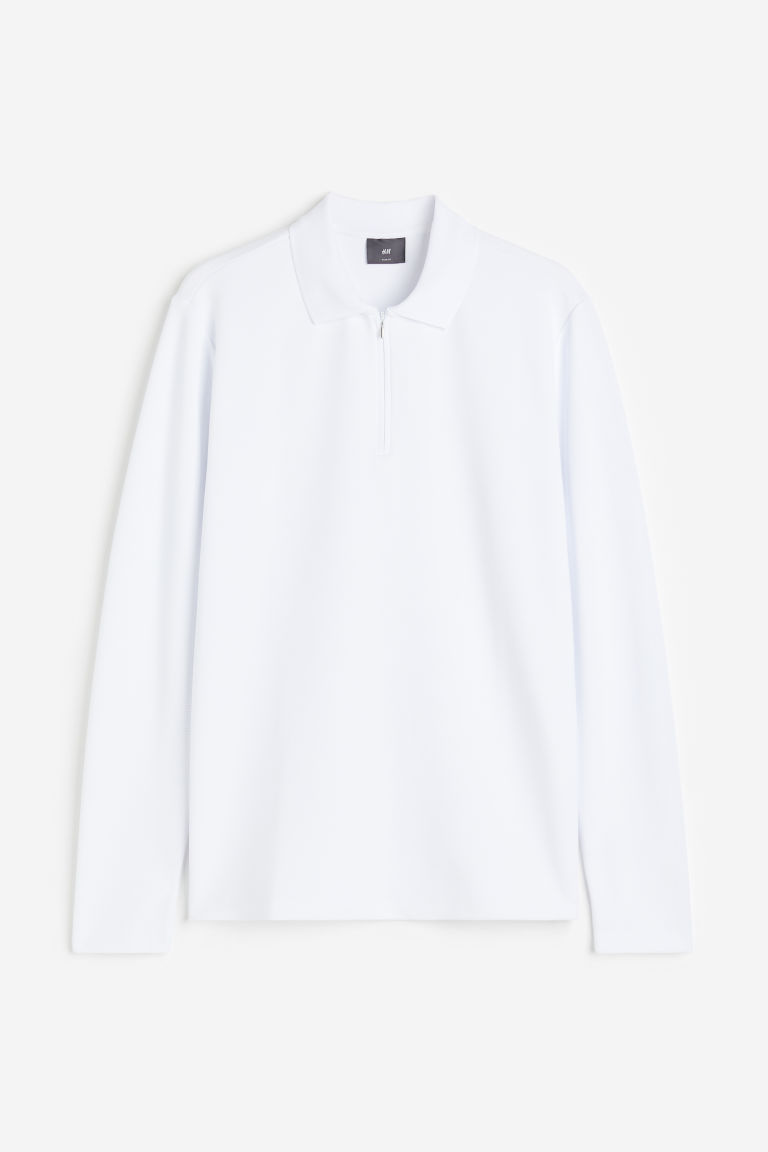 H & M - Poloshirt - Slim Fit - Wit