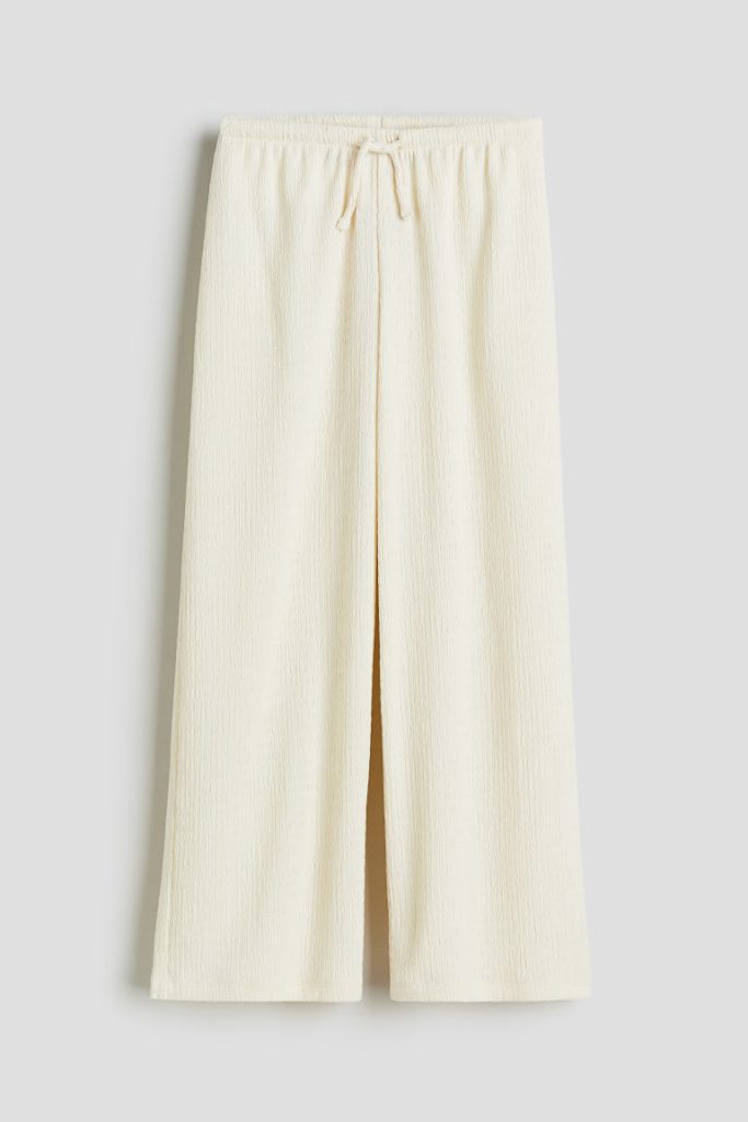 H & M - Broek van crinkletricot - Beige