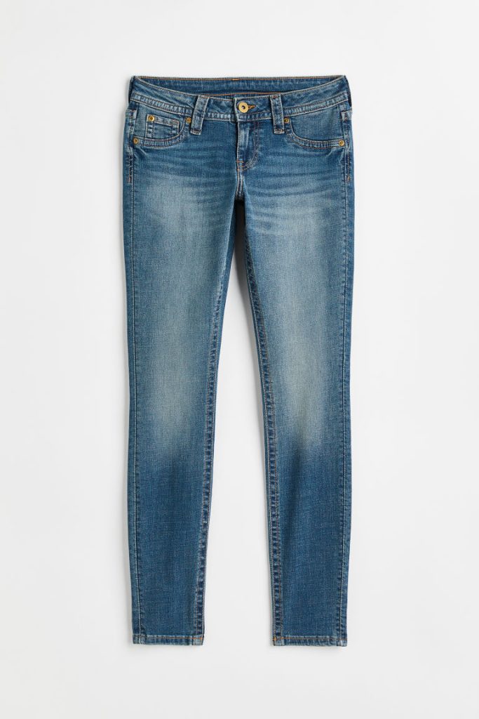 H & M - Skinny Low Jeans - Blauw