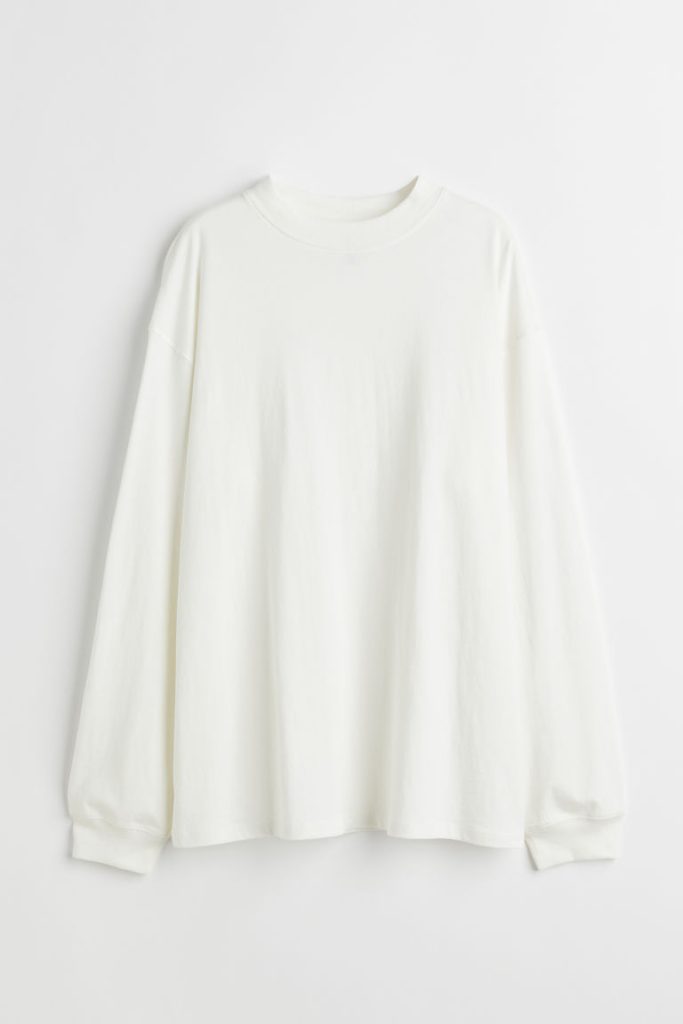 H & M - Tricot shirt met lange mouwen - Wit