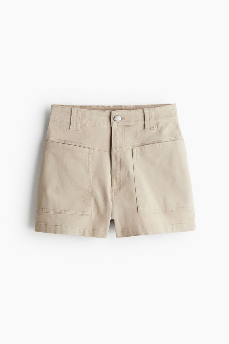 H & M - Utilityshort van twill - Beige