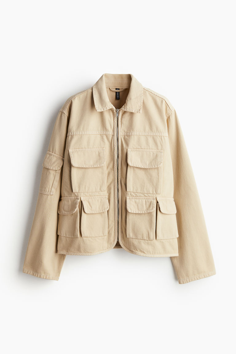 H & M - Denim utilityjack - Beige