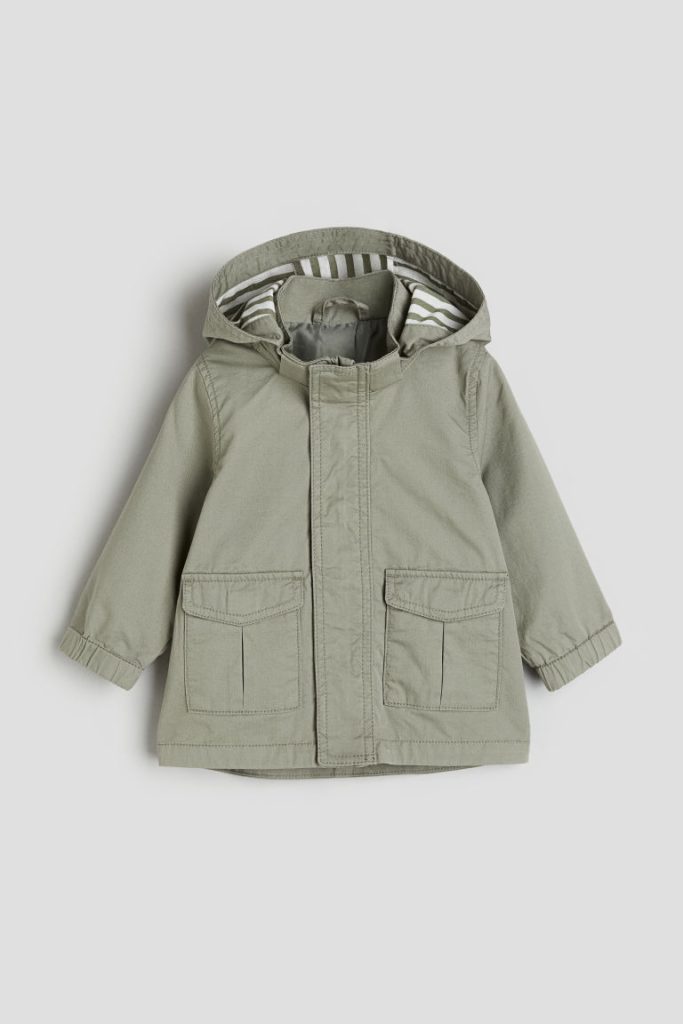 H & M - Katoenen parka met capuchon - Groen