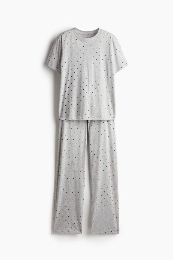 H & M - Pyjamatop en -broek - Grijs