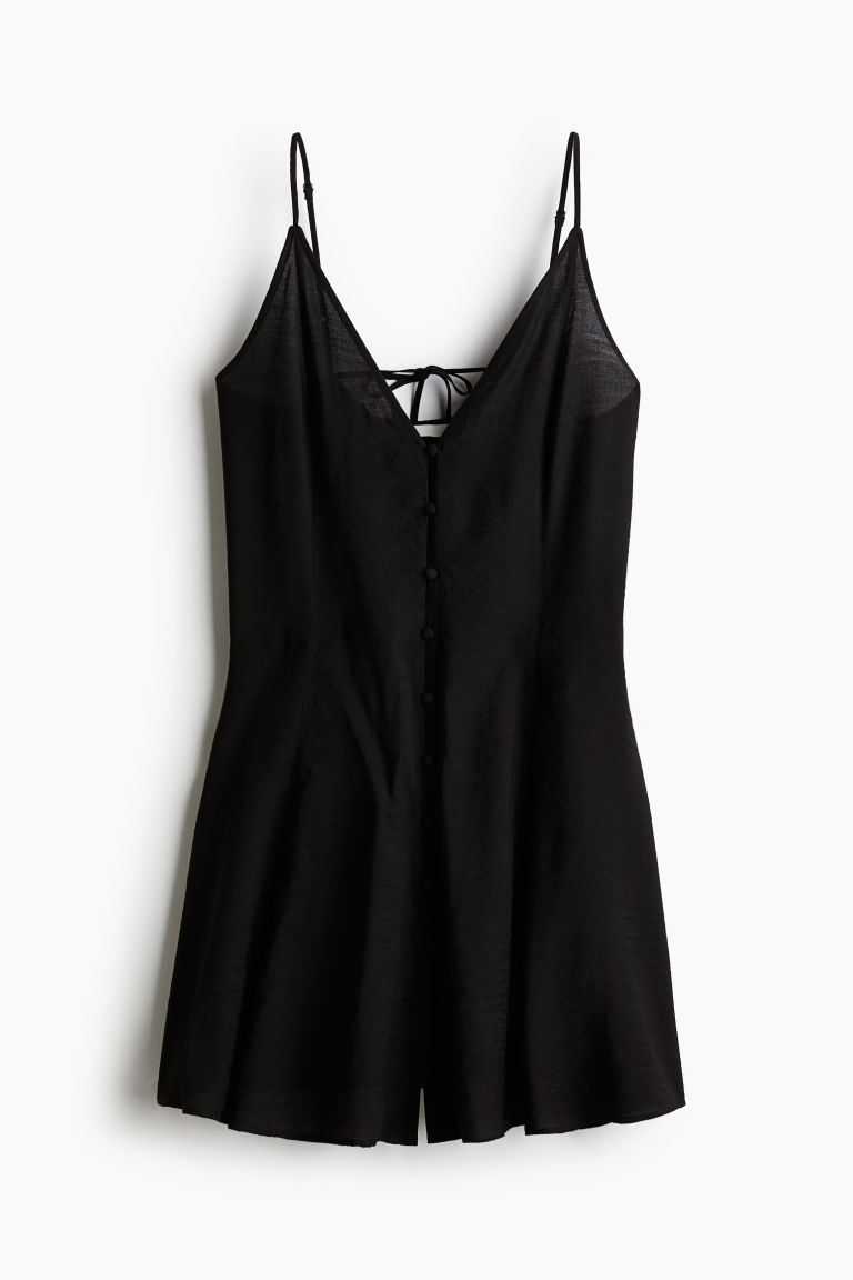 H & M - Strappy A-linejurk - Zwart