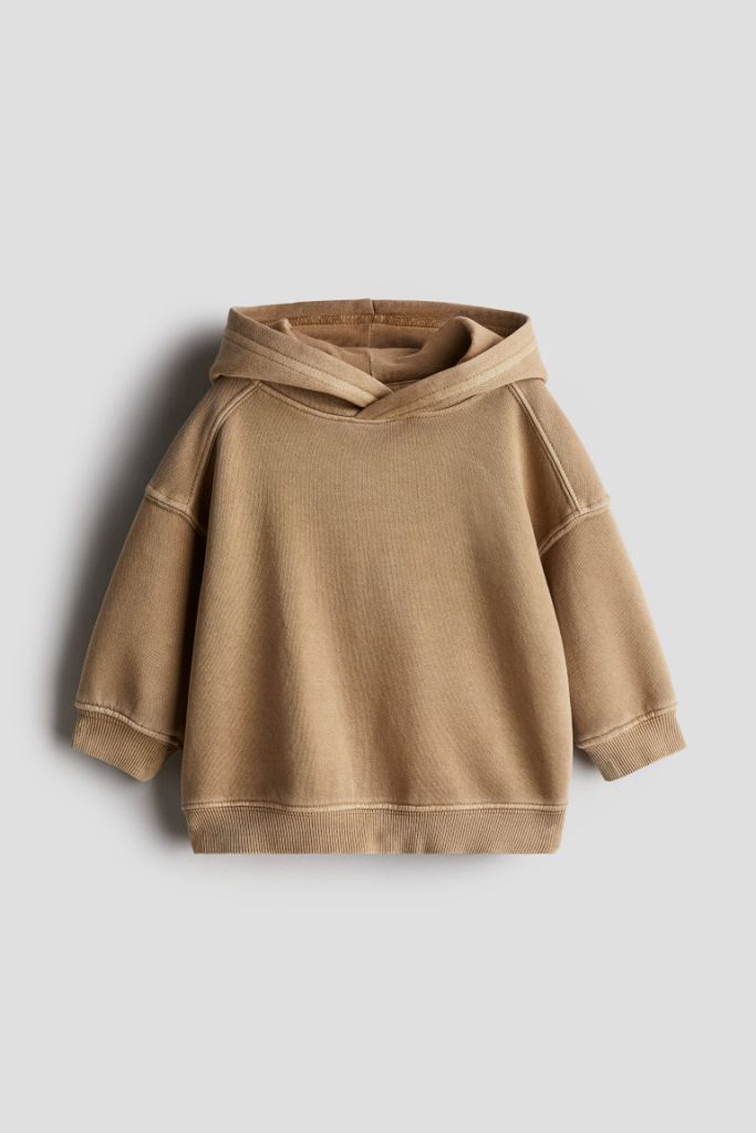 H & M - Capuchonsweater met wassing - Beige