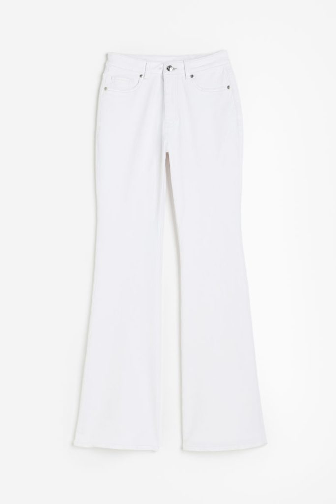 H & M - Flared High Jeans - Wit