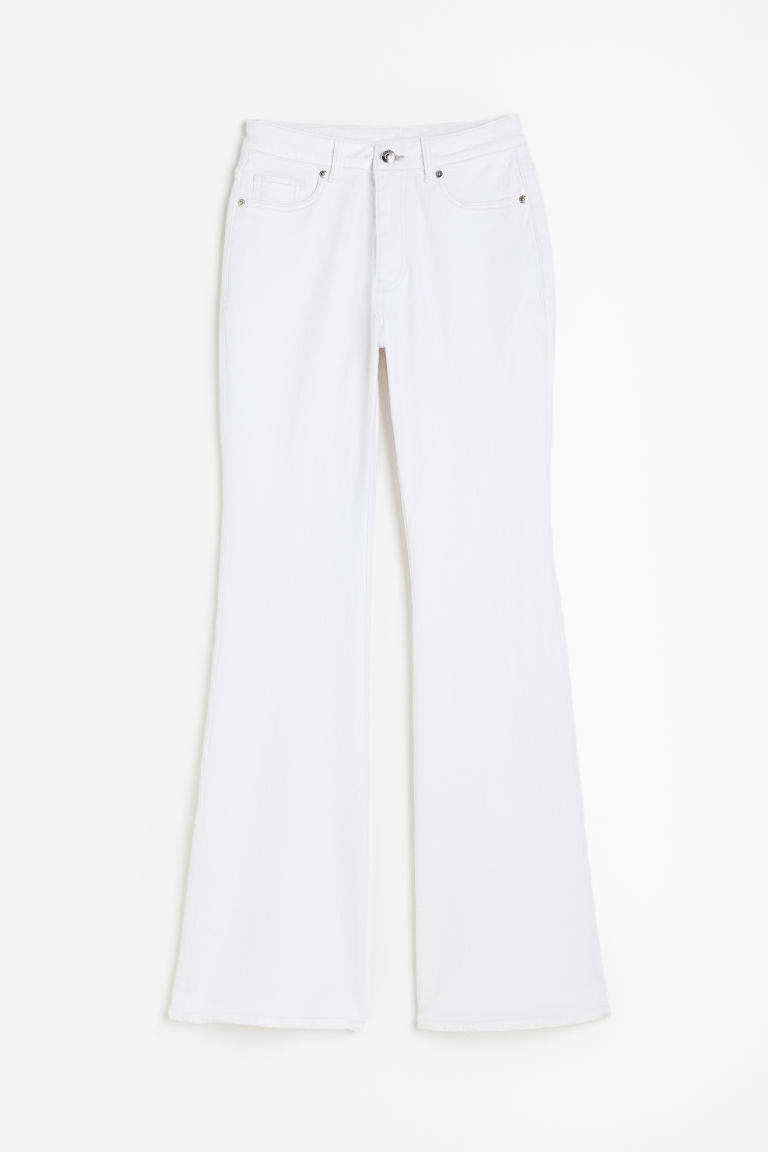 H & M - Flared High Jeans - Wit