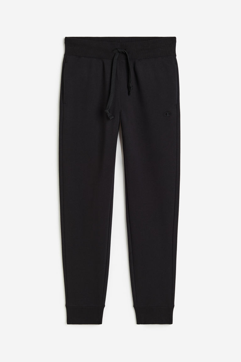 H & M - Rib Cuff Pants - Zwart