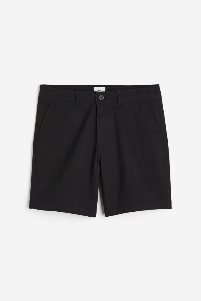 H & M - Chinoshort - Regular Fit - Zwart