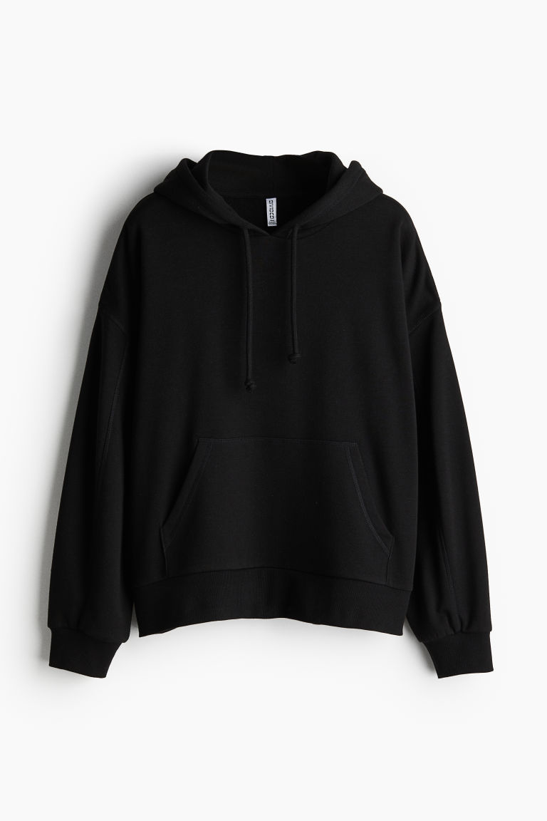 H & M - Oversized capuchonsweater - Zwart