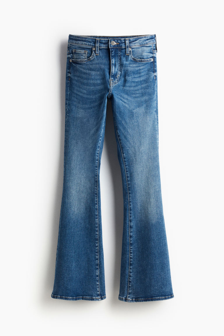 H & M - Flared Ultra High Jeans - Blauw