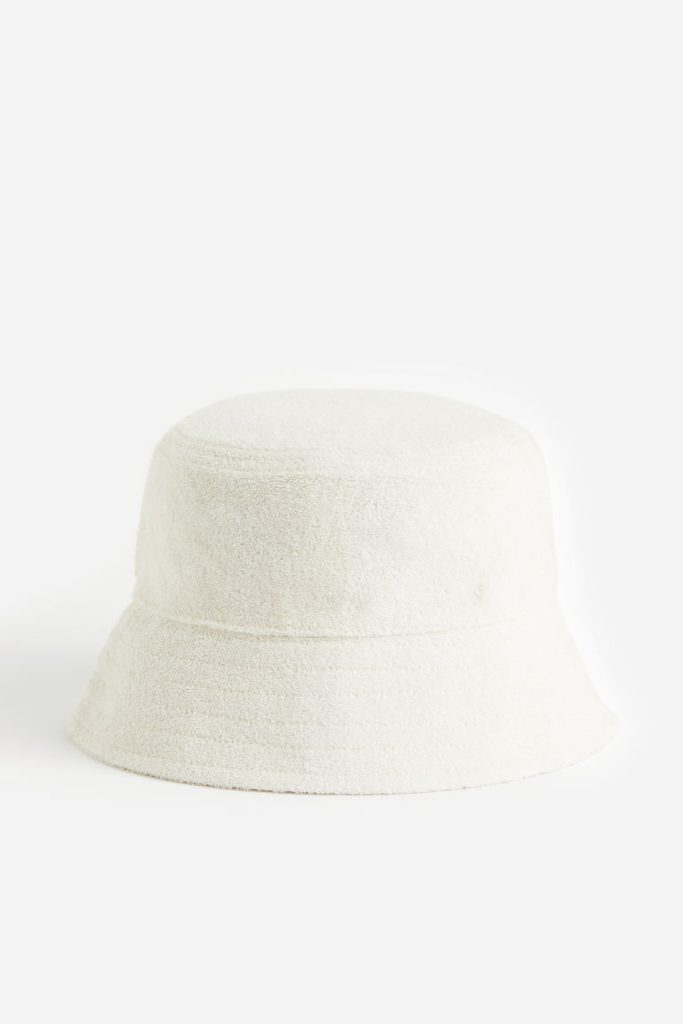 H & M - Badstof buckethat - Wit