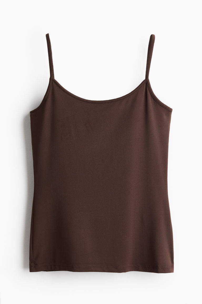 H & M - Straptop van microvezel - Bruin