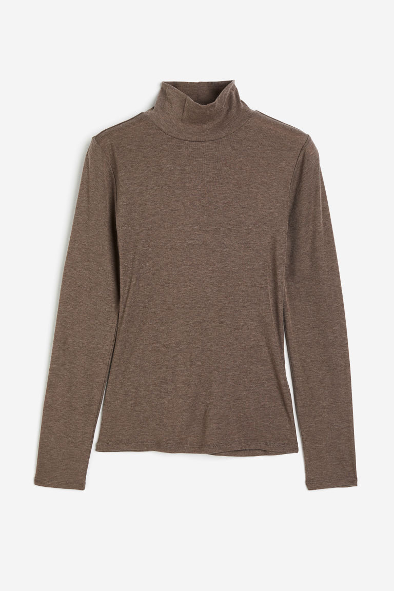 H & M - Top met turtleneck - Beige