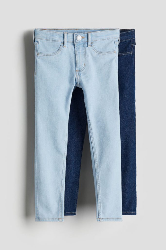 H & M - Set van 2 Skinny Fit Jeans - Blauw