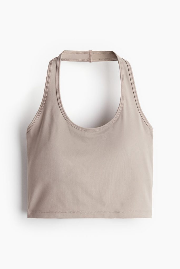 H & M - Haltersporttop van DryMove™ - Bruin