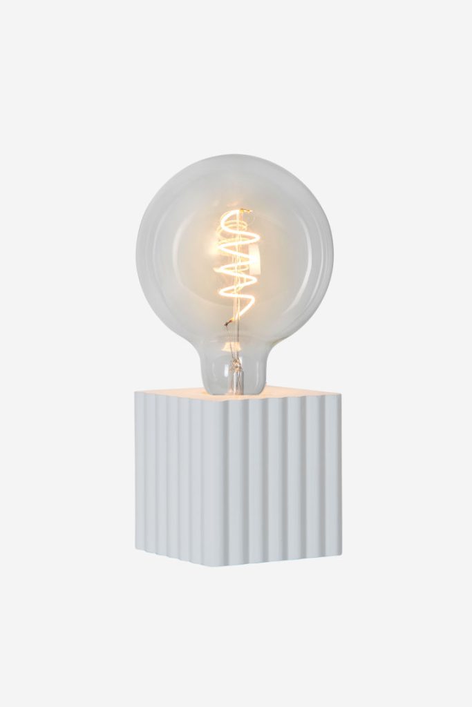 H & M - Box Lampvoet Met Ledlamp Spiraal 3 Standen - Wit