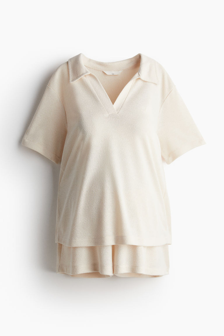 H & M - MAMA Tweedelige gebreide set - Beige