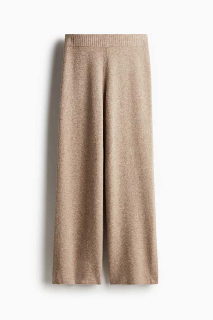 H & M - Fijngebreide broek - Beige