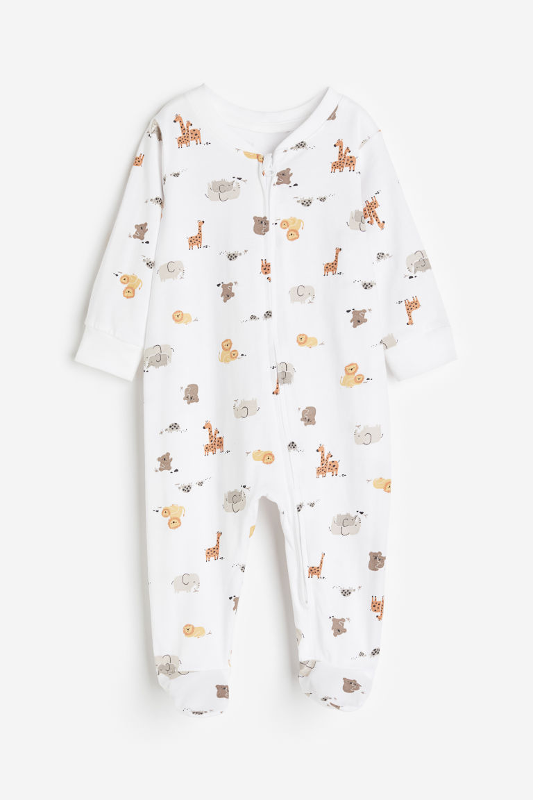 H & M - Pyjamapakje met voetjes - Bruin