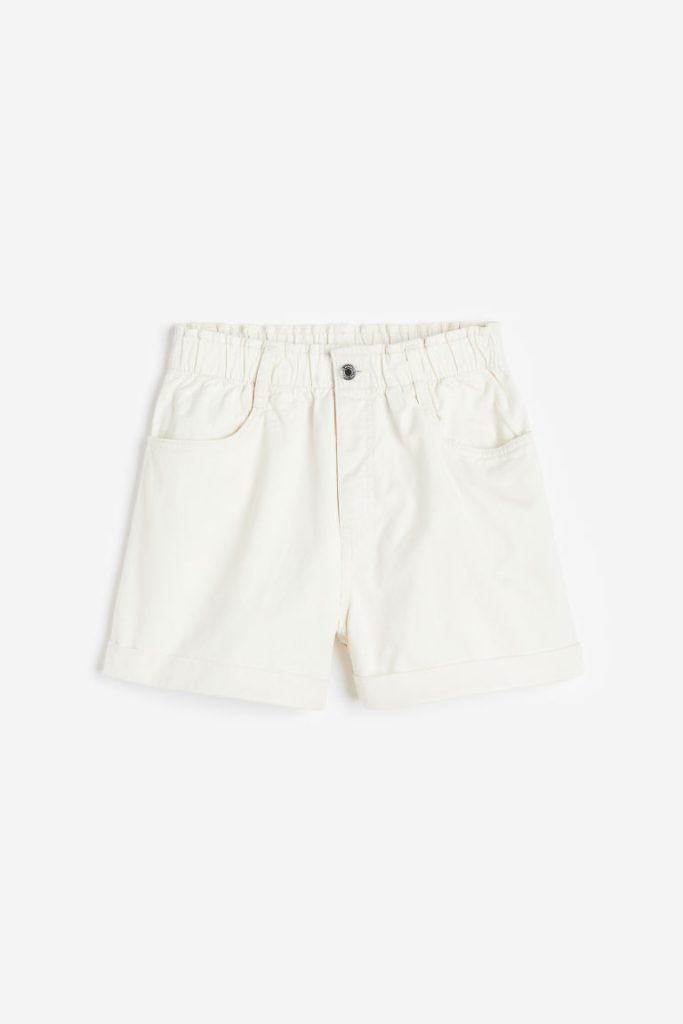 H & M - Short - High waist - Wit