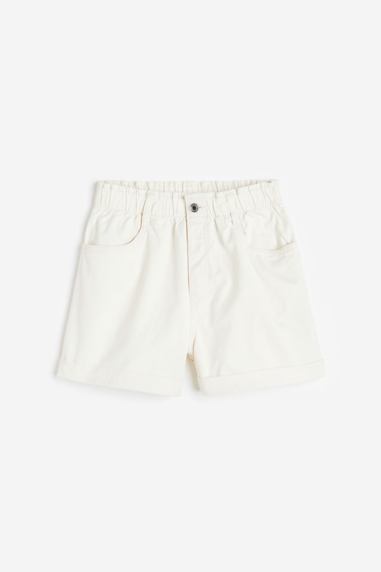 H & M - Short - High waist - Wit