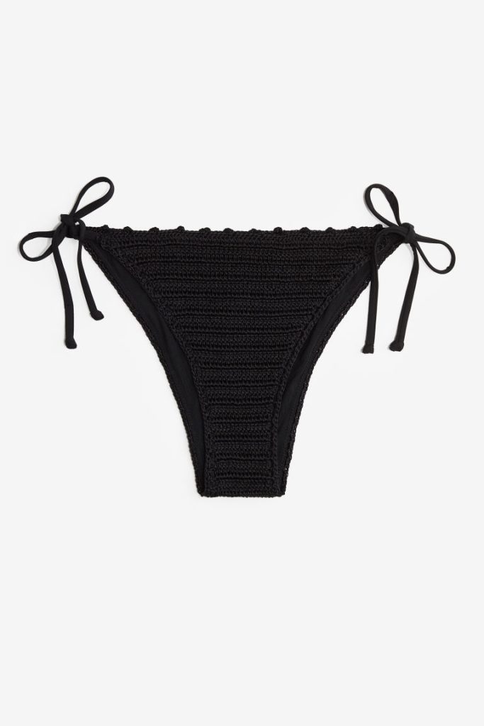 H & M - Bikinitanga met gehaakte look - Zwart