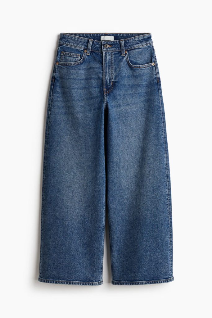 H & M - Wijde jeans - Blauw