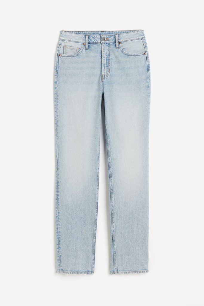 H & M - Slim Straight High Jeans - Blauw