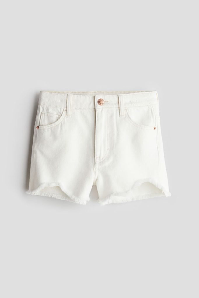 H & M - Denim short - Wit