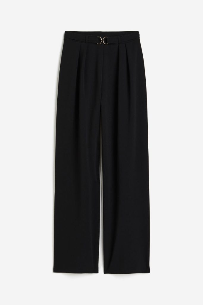 H & M - Pantalon met gesp - Zwart