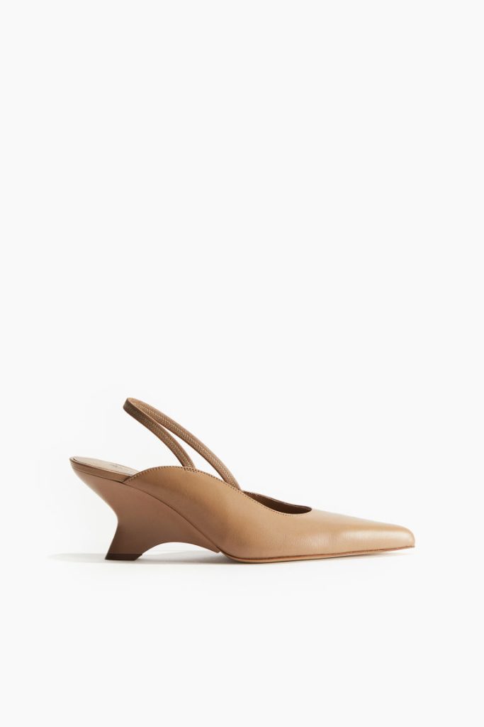 H & M - GIABORGHINI H & M Helena Wedge Slingback Sandal - Bruin