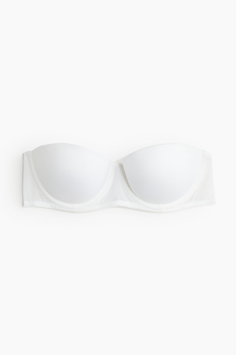 H & M - Padded balconette-bh van microvezel - Wit