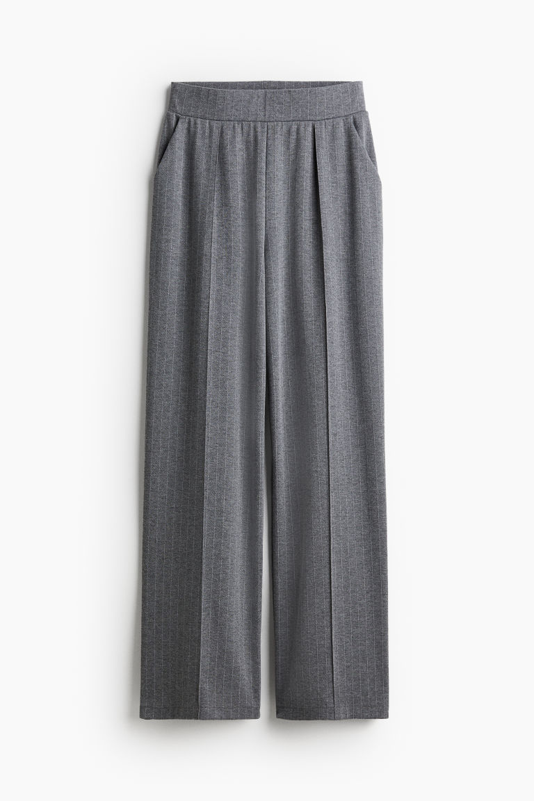 H & M - Dressed broek - High waist - Grijs