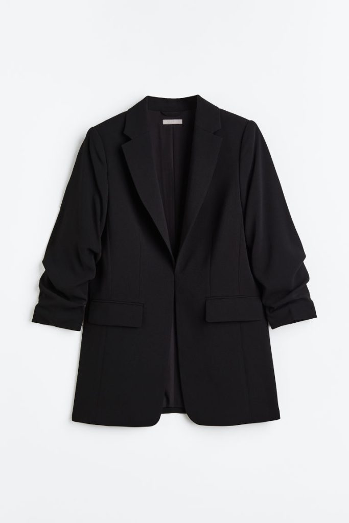 H & M - Blazer met rimpeleffect - Zwart