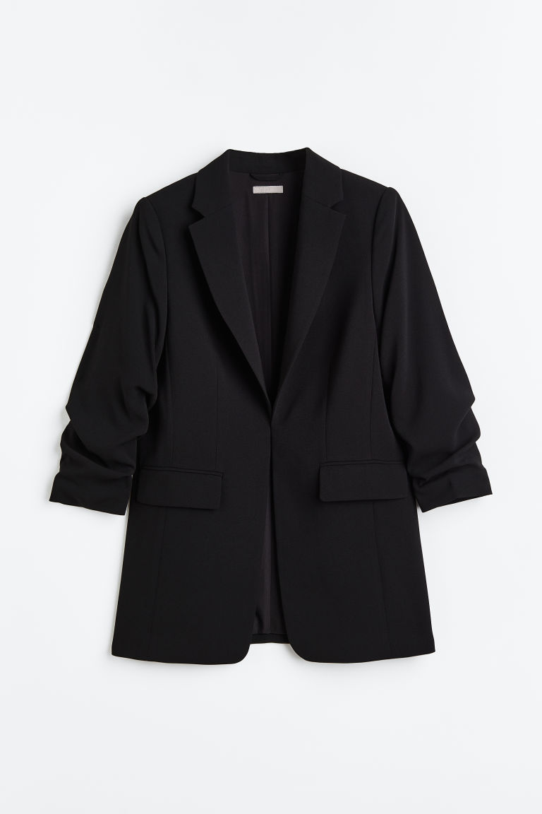 H & M - Blazer met rimpeleffect - Zwart