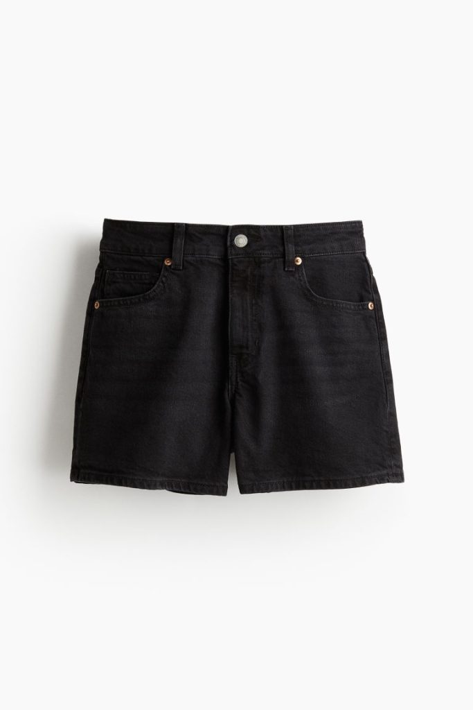 H & M - Regular Denim short - Grijs