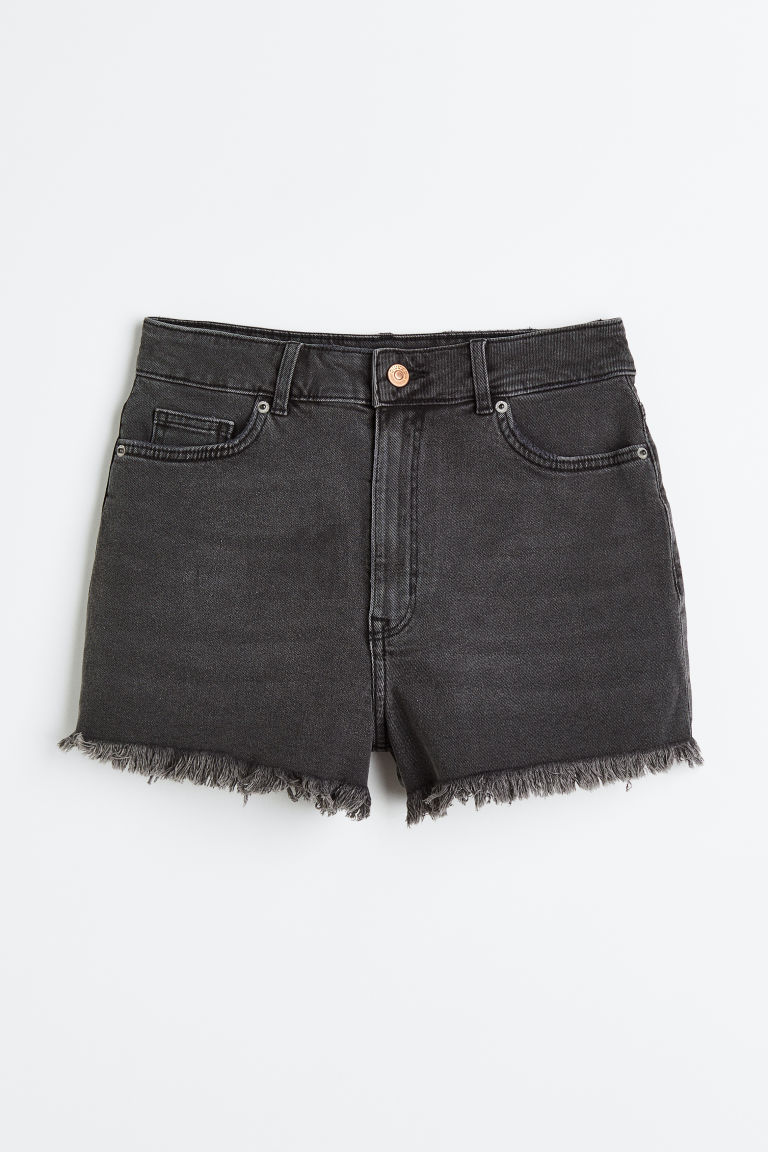 H & M - Denim short - High waist - Grijs