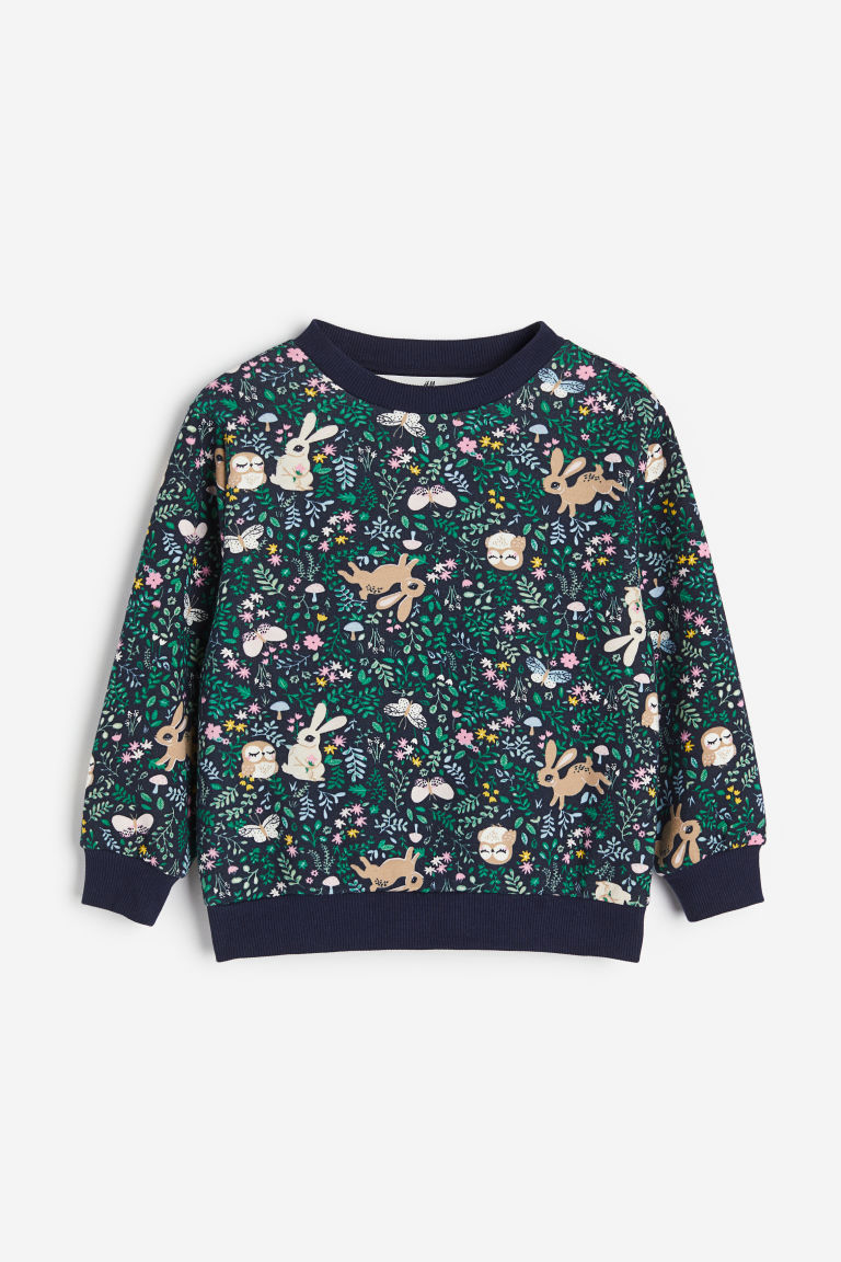 H & M - Sweater met print - Blauw