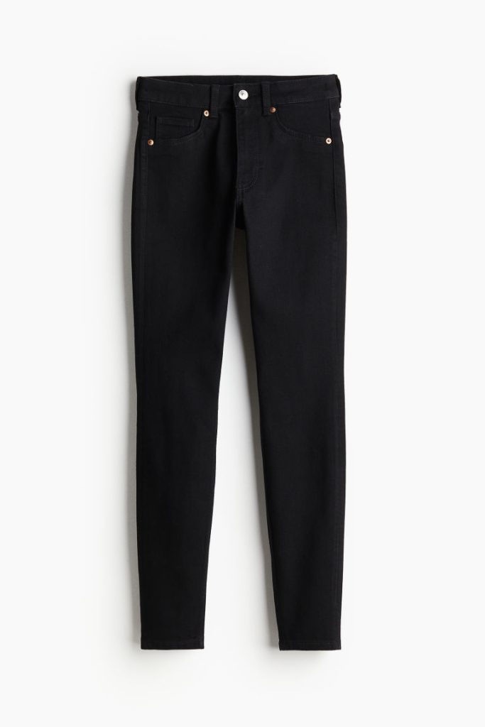 H & M - Skinny High Jeans - Zwart