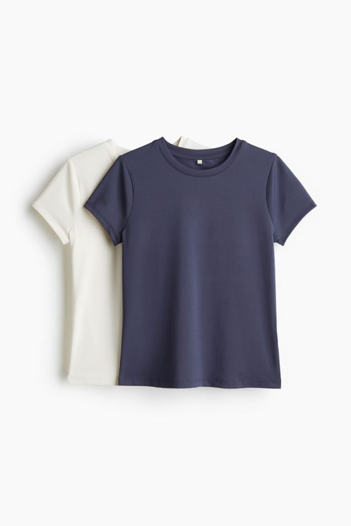 H & M - Set van 2 sportshirts van DryMove™ - Blauw