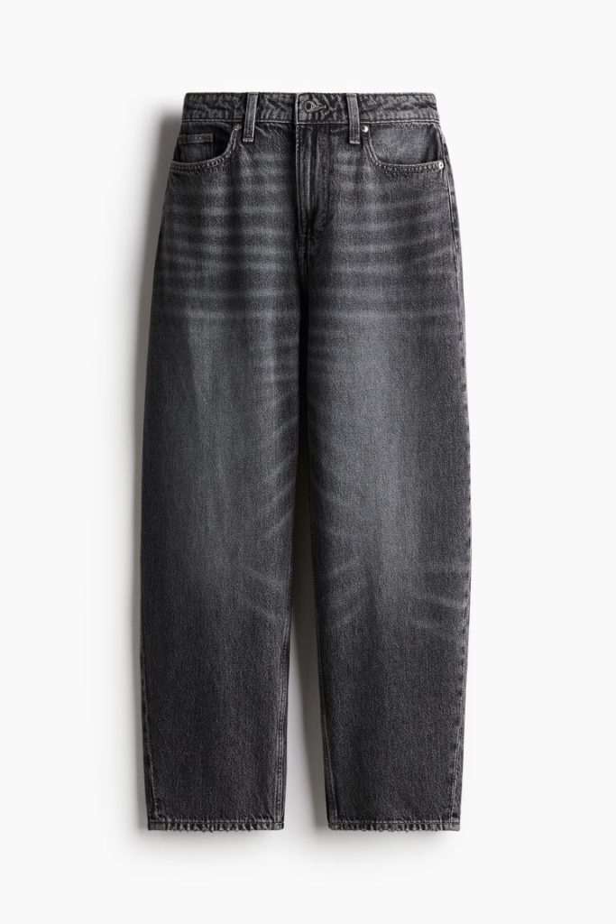 H & M - Barrel High Jeans - Blauw