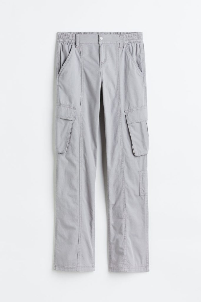 H & M - Utilitybroek van canvas - Grijs