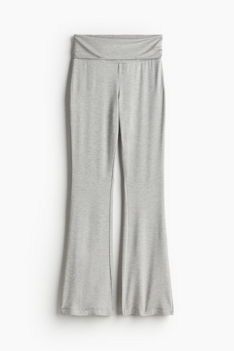 H & M - Uitlopende tricot broek - Grijs