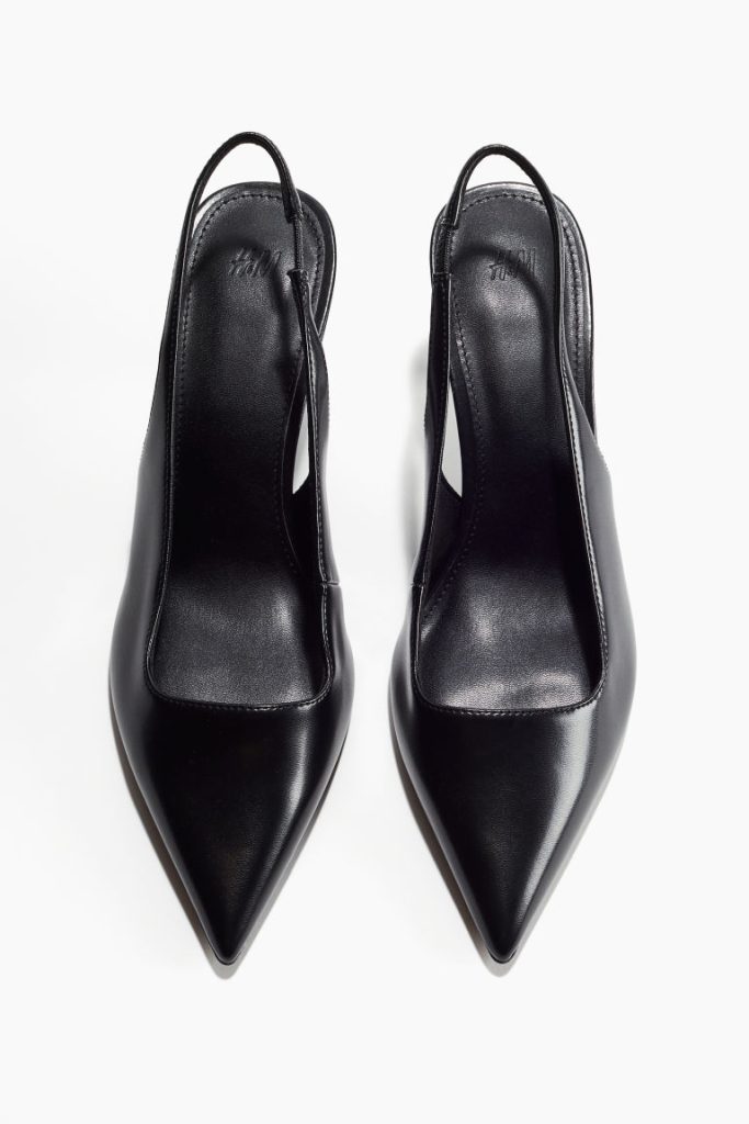 H & M - Slingbackpumps met spitse neus - Zwart