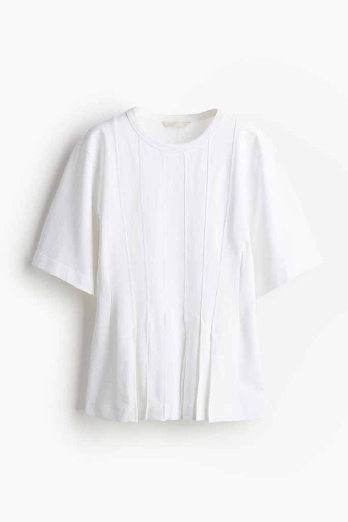 H & M - Getailleerd T-shirt - Wit