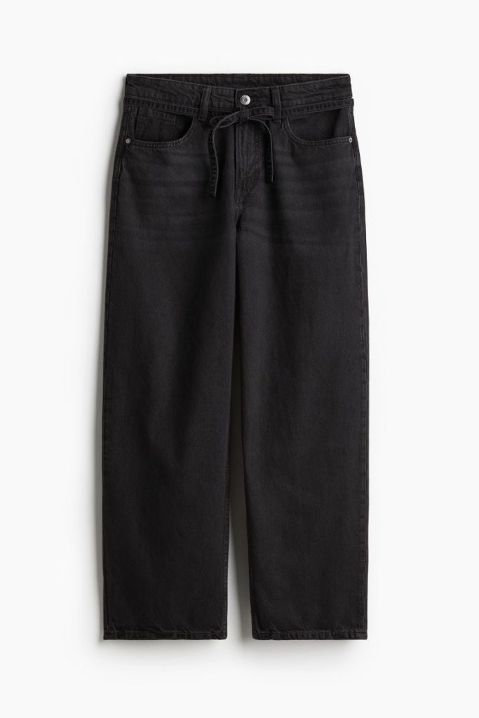 H & M - Super Baggy Low Jeans - Zwart