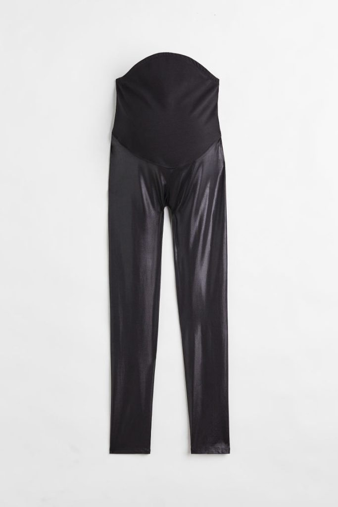 H & M - MAMA Coated legging - Zwart