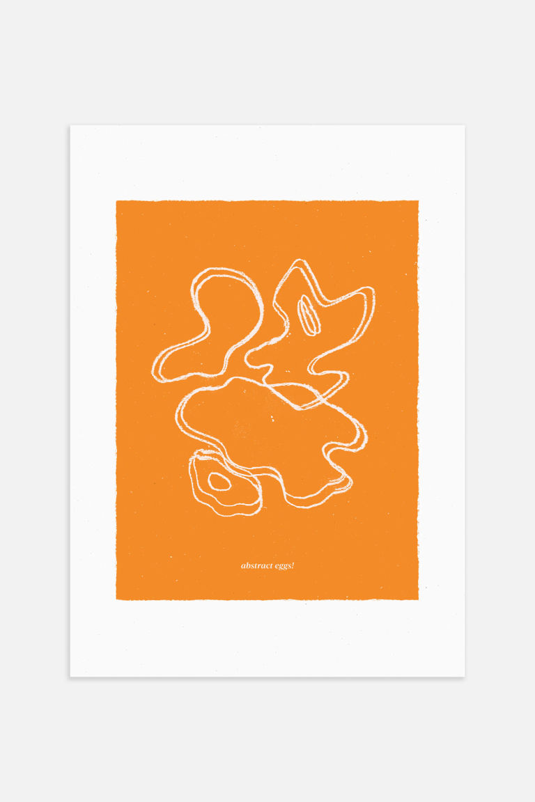 H & M - Abstract Eggs Poster - Oranje